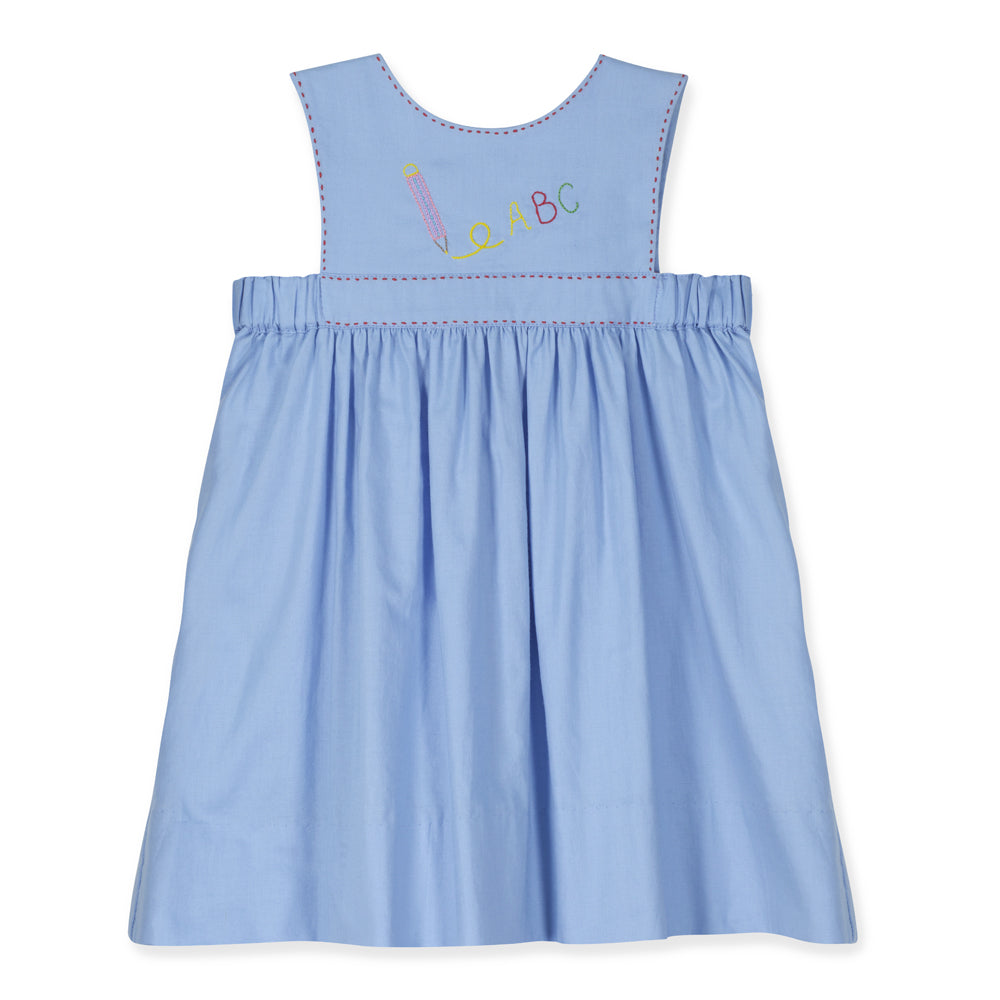 Clara Dress- Liberty Blue with Pencils