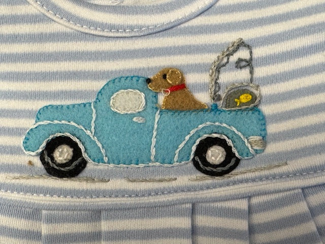 Fishing with Fred Pleated Romper