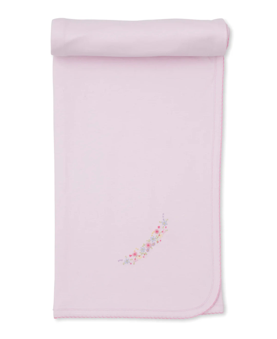 Premier Flowers & Vines Pink Hand Embroidered Blanket