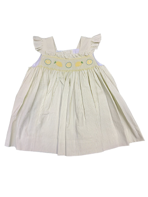 Lemon Aria Dress- Light Green Stripe
