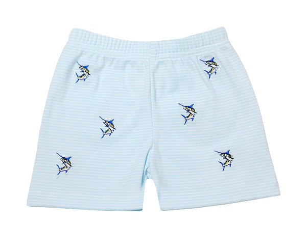 Swordfish Leo Short- Light Blue Stripe