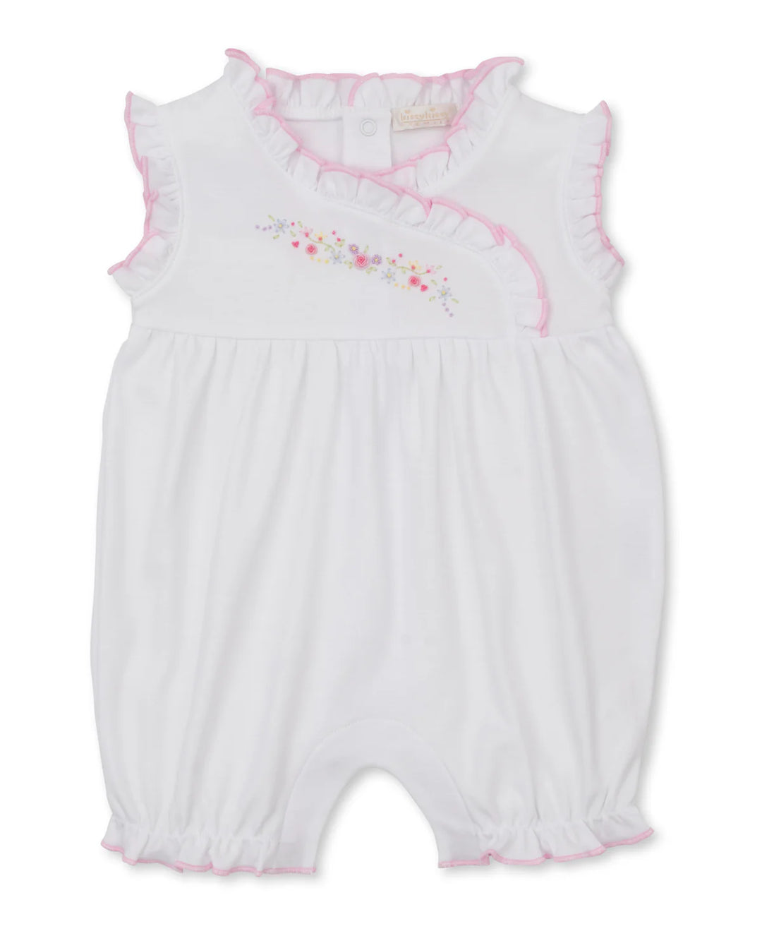 Premier Flowers & Vines White Hand Embroidered Sleeveless Playsuit