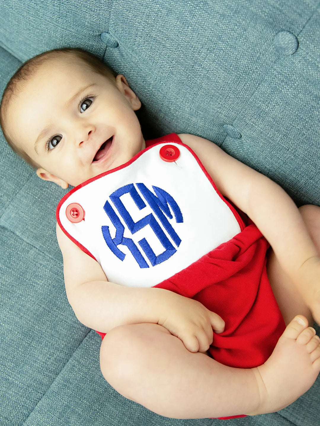 Unisex Knit Sunsuit- Red/White Color Block