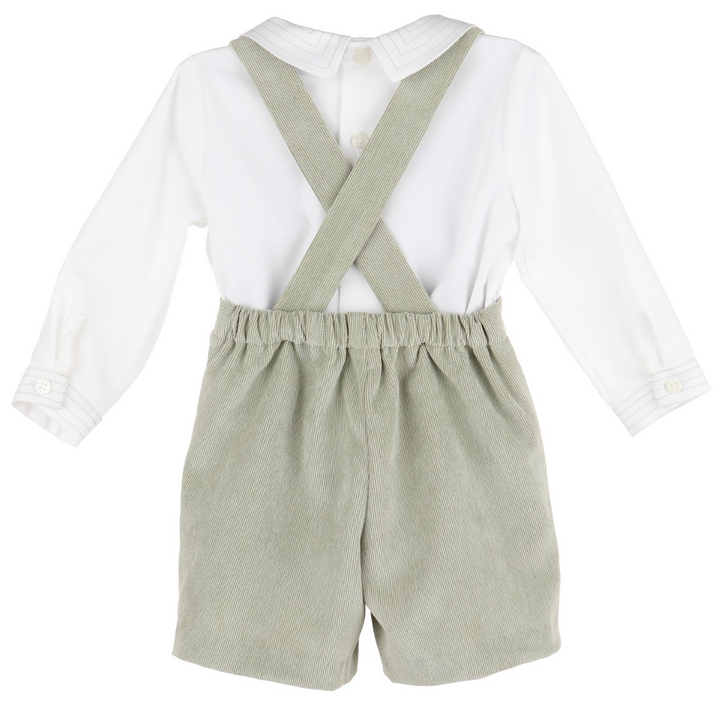 Corduroy Suspenders Set- Sage