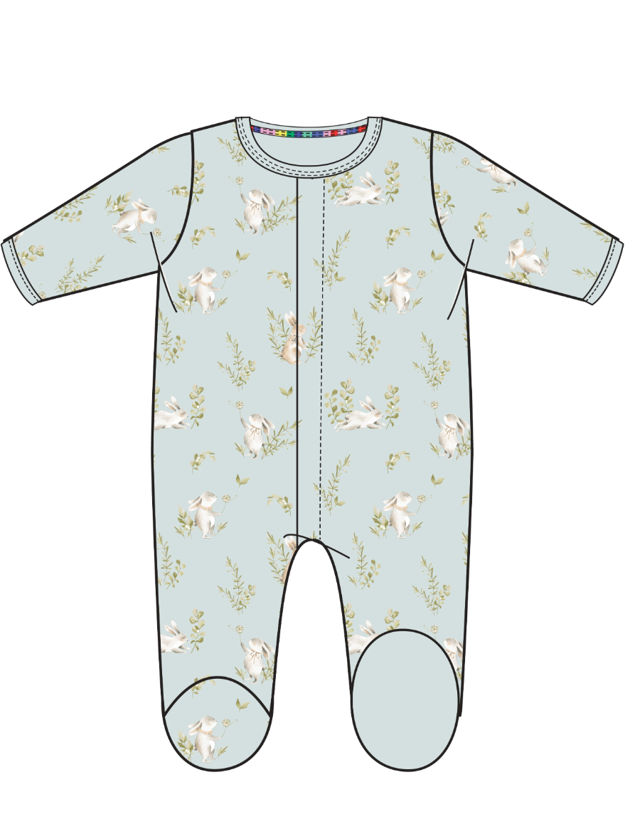 Blue Hoppily Ever After Modal Magnetic Footie