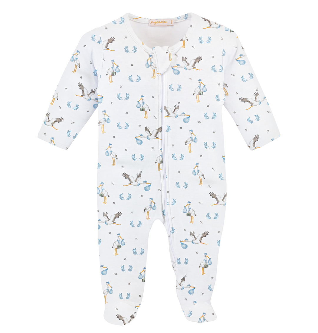 Welcome Baby Footie- Blue