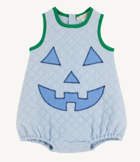 Happy Halloween Blue Pumpkin Costume (Infant)- Beale Street Blue with Barbados Blue & Kiawah Kelly Green
