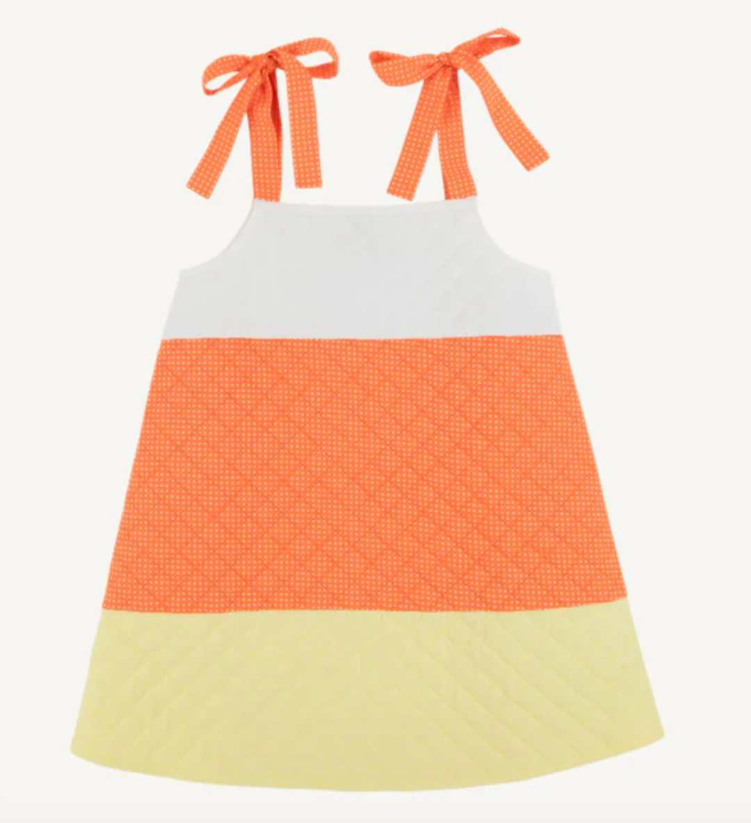 Happy Halloween Candy Corn Costume-Worth Avenue White with Tega Cay Tangerine & Lake Worth Yellow