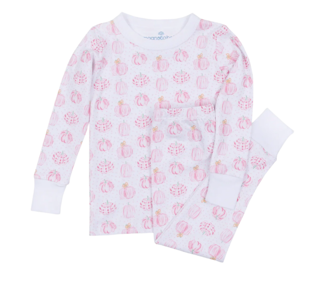 Precious Pumpkins Long Pajamas- Pink