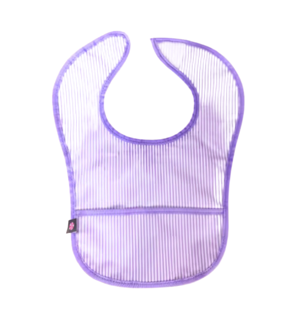 Lilac Preppy Stripe Bib