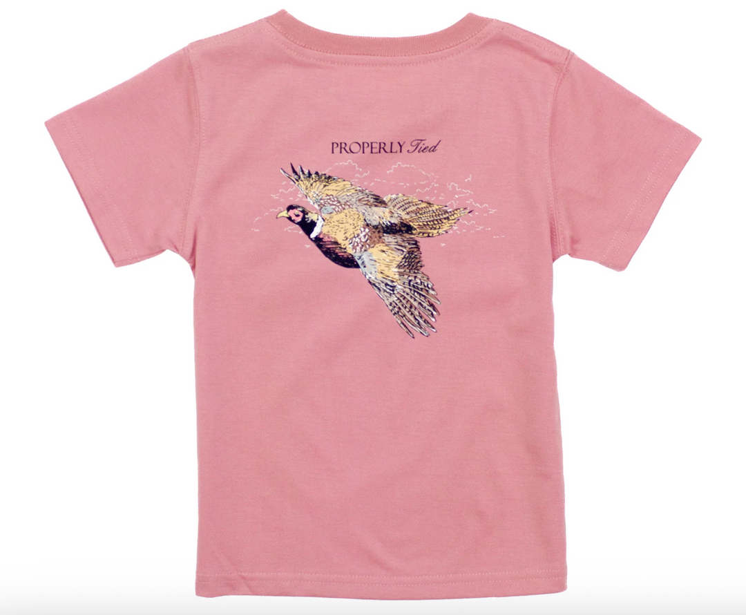 Pheasant Hunt SS Tee- Salmon