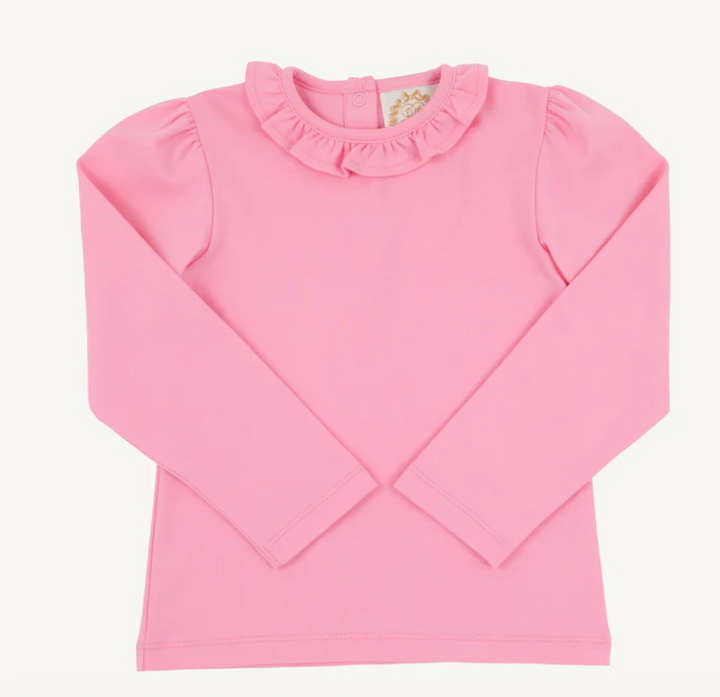 Reece Ruffle Top- Hamptons Hot Pink