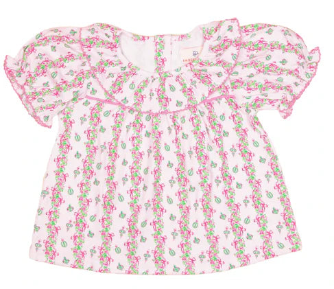 Ornament Ruffle Collar Knit Shirt
