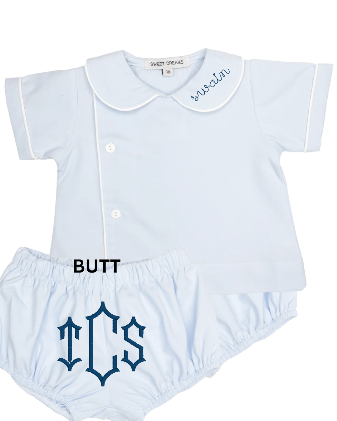Maddie Cason: Blue Diaper Set