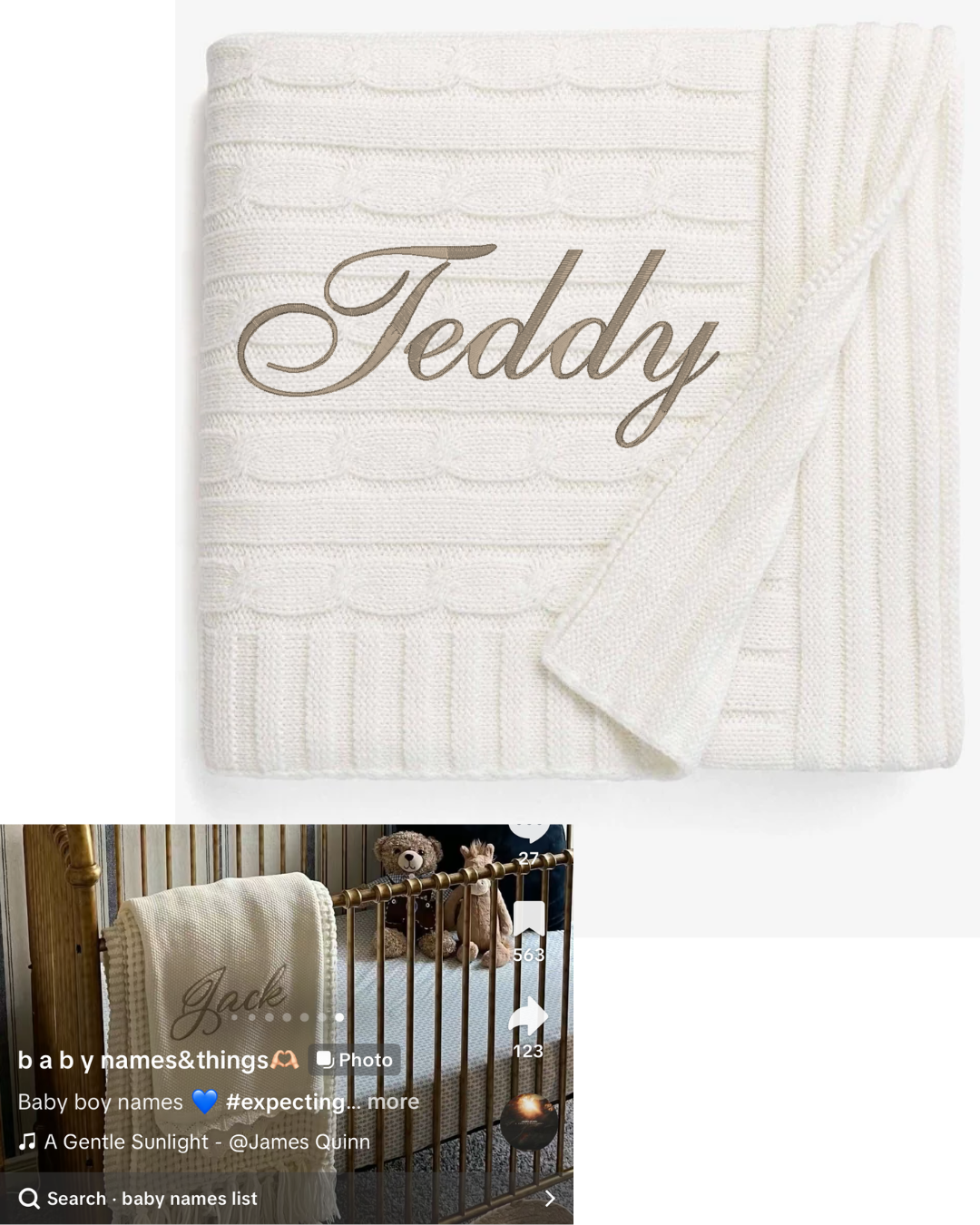 Maddie Cason: Cable Knit Cotton Blanket, Whisper White