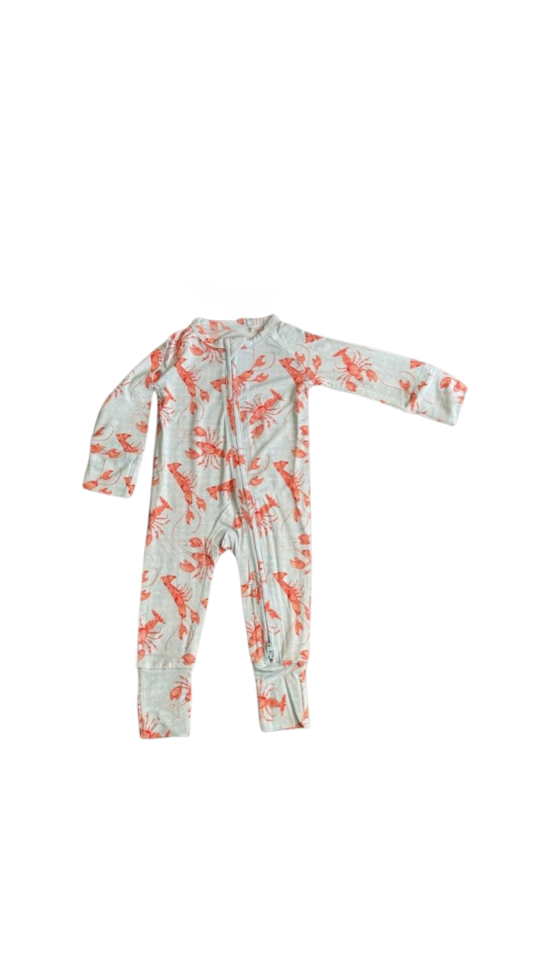Crawfish Zipper Onesie