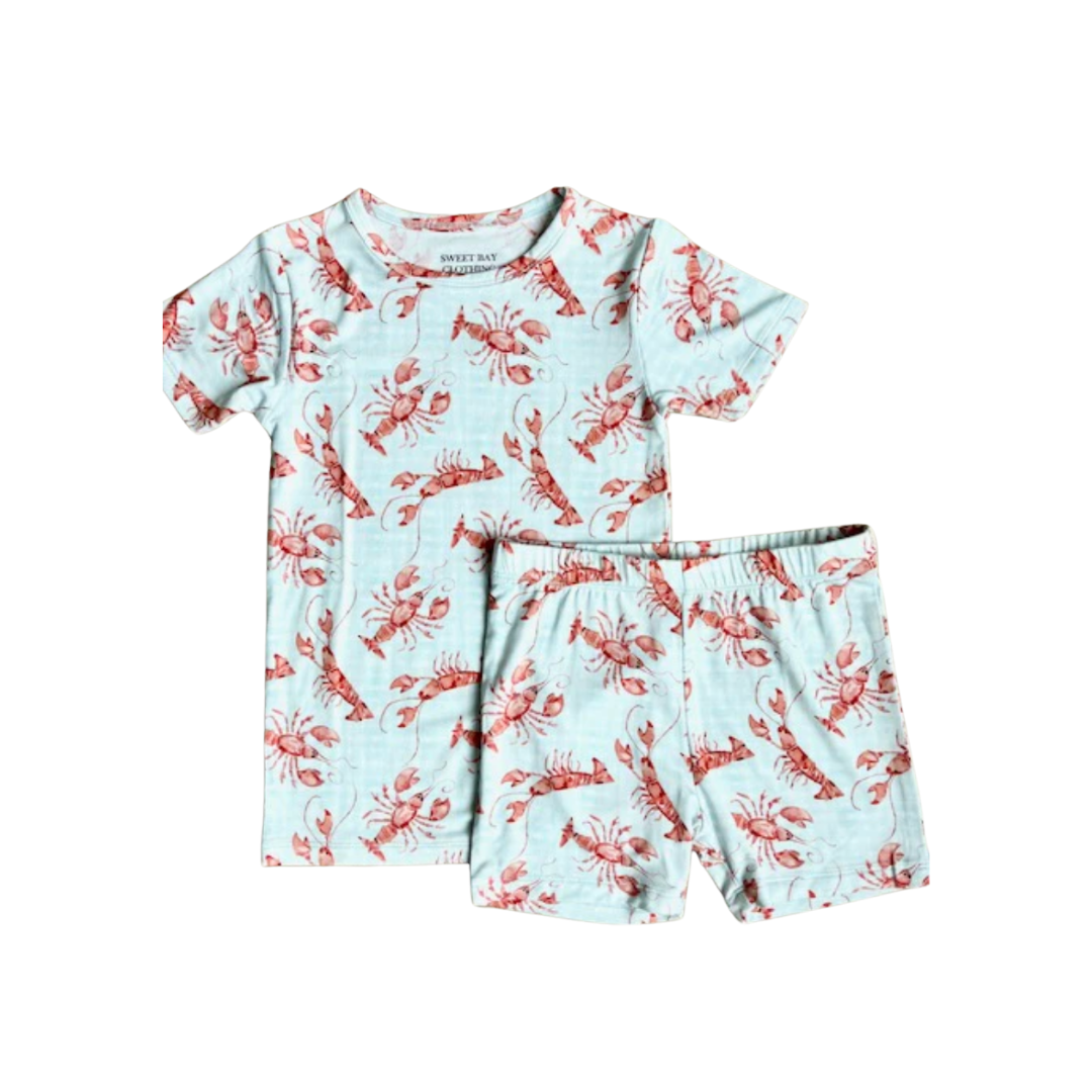 Crawfish Two Piece Shorts Pajama Set