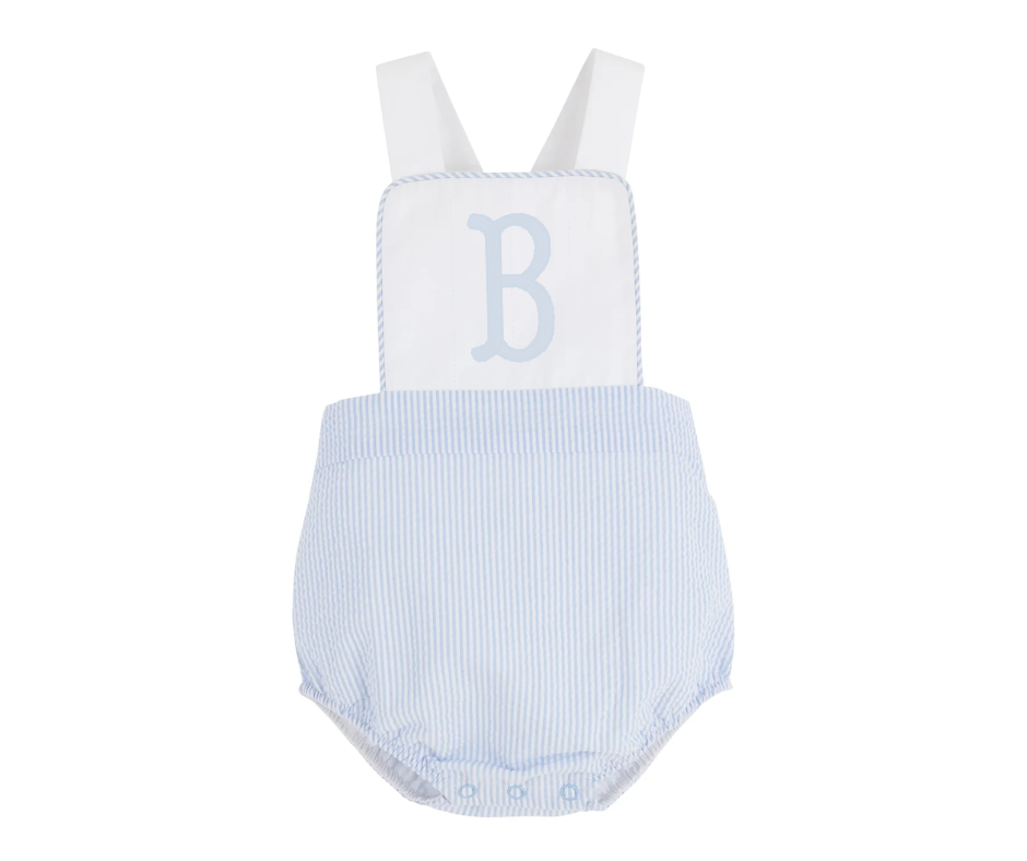 Sayre Sunsuit, Seersucker, Breakers Blue, (12/18m)- Samantha Ganas