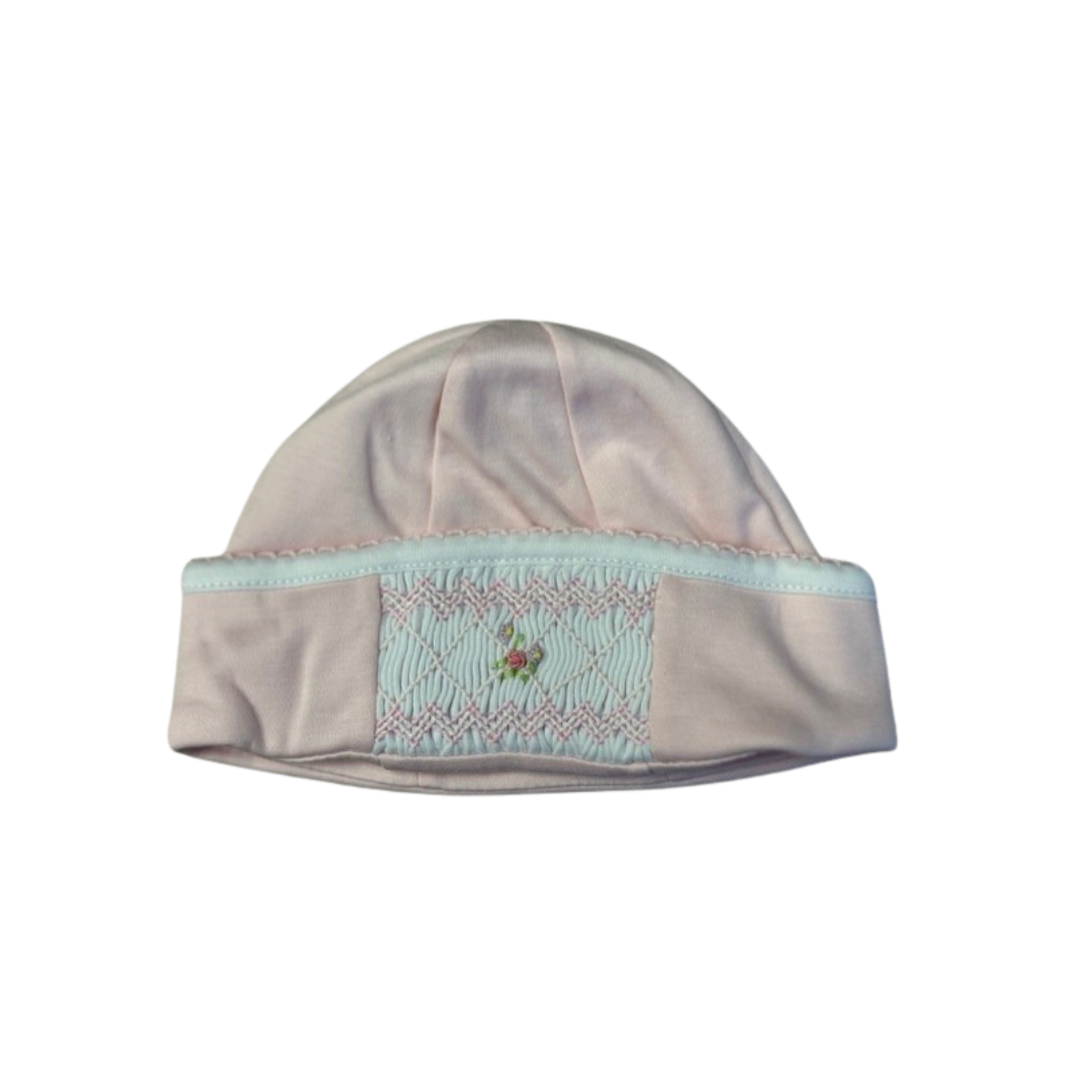 Freya & Finn Smocked Hat- Pink
