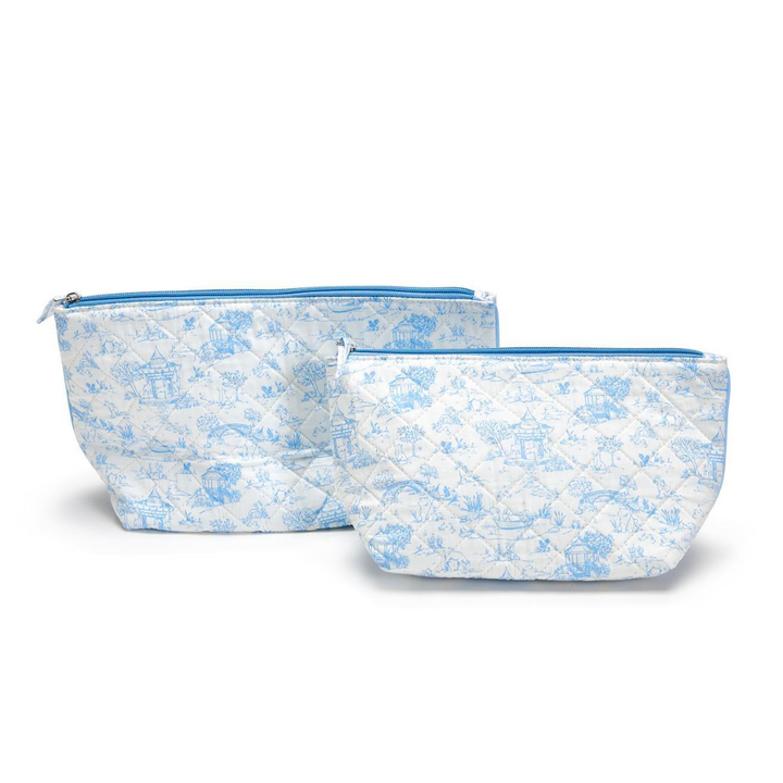Animal Toile Quilted Multipurpose Pouches- Set of 2