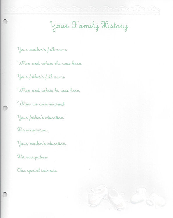 "Our Baby" Baby Book with Satin Bow- Baby Check Pink