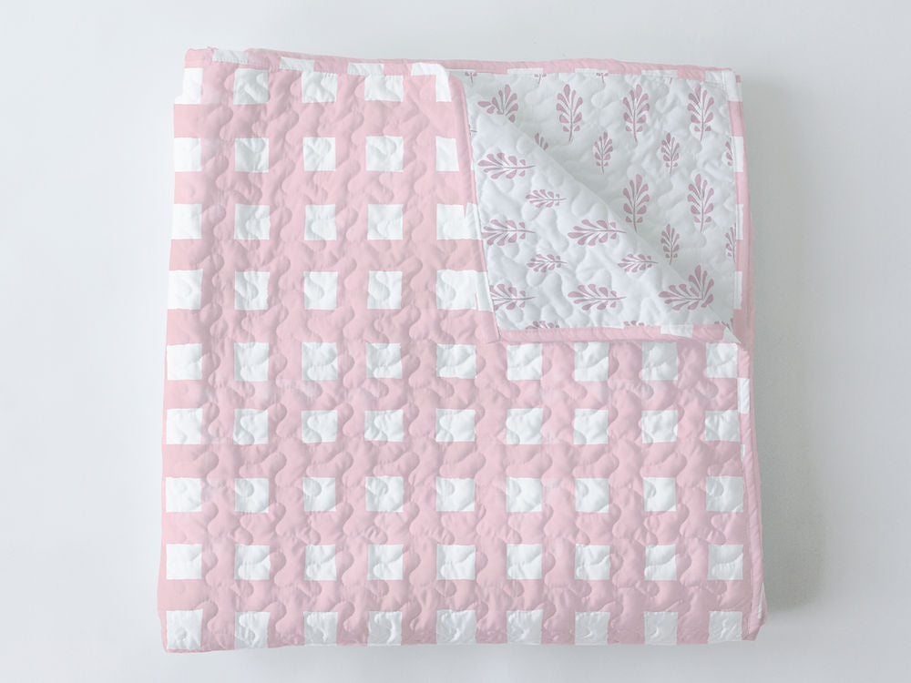 Ellie Plaid in Pink Baby Blanket