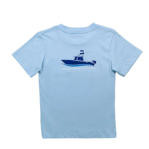 Offshore Boat SS Graphic Tee-Light Blue