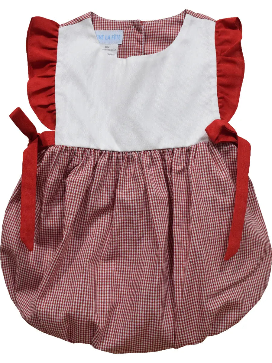 Red Gingham Girls Bubble