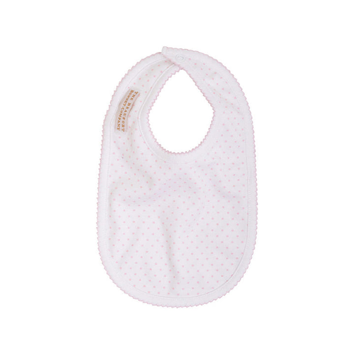 Burp Me Bib- Palm Beach Pink Micro Dot