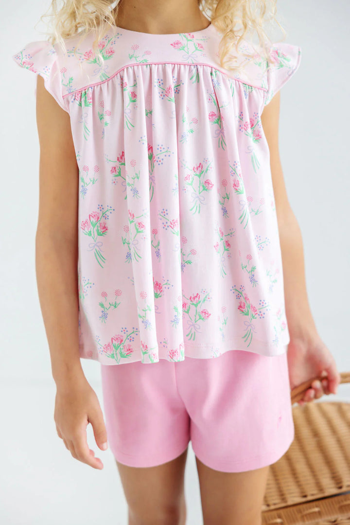 Shipley Shorts with Bow- Hamptons Hot Pink