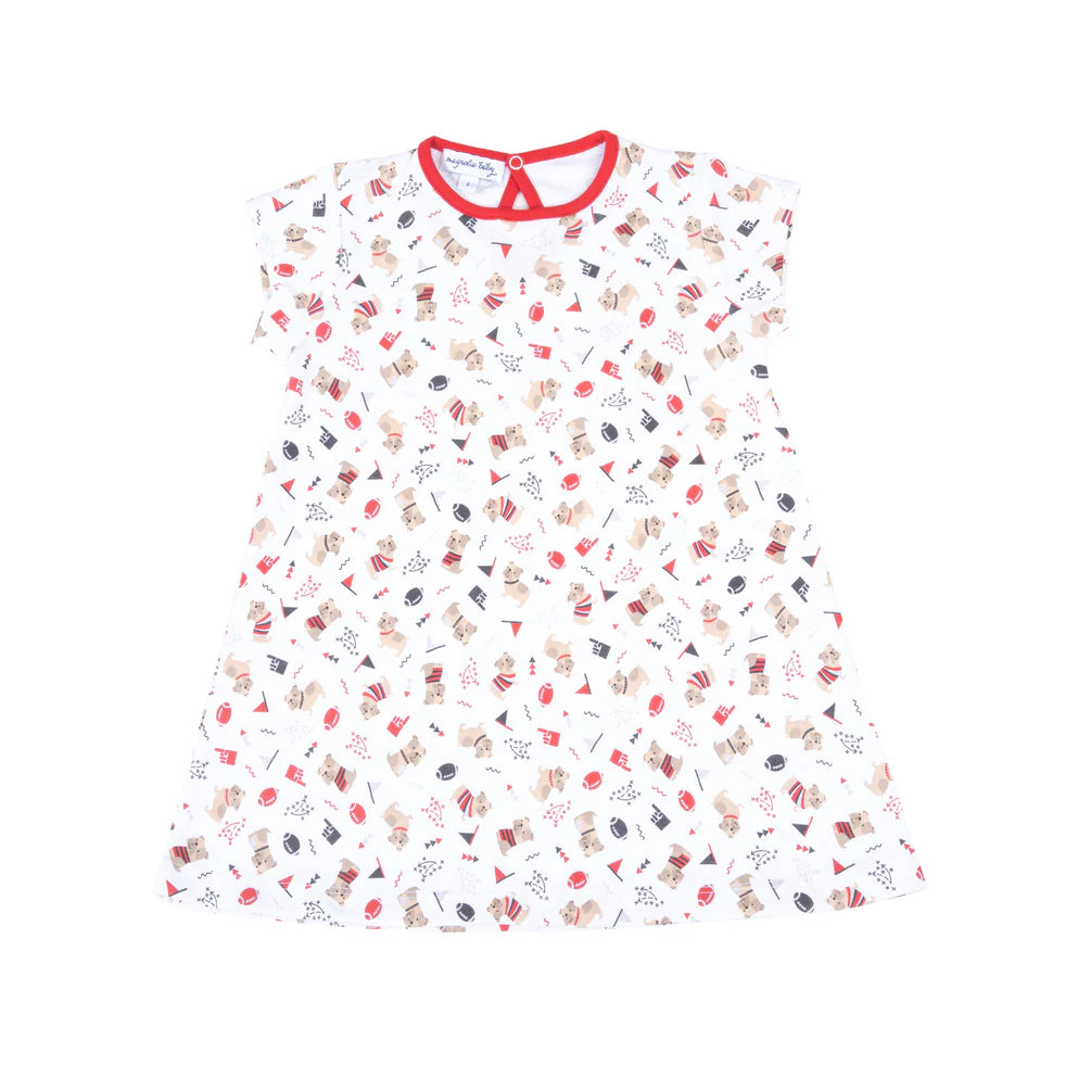 Bulldog Pride Printed S/S Dress