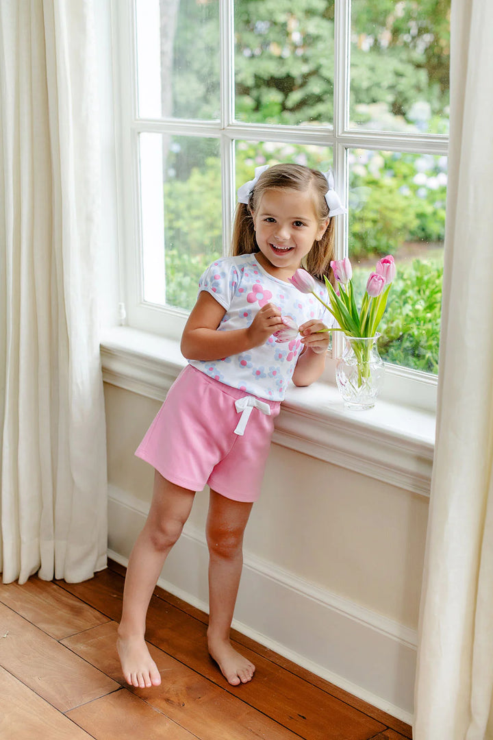 Shipley Shorts with Bow- Hamptons Hot Pink