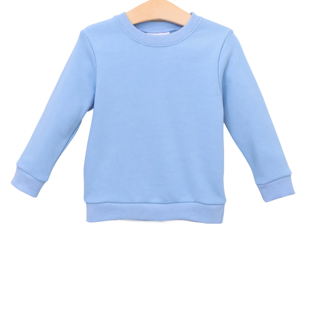 French Terry Pullover- Light Blue