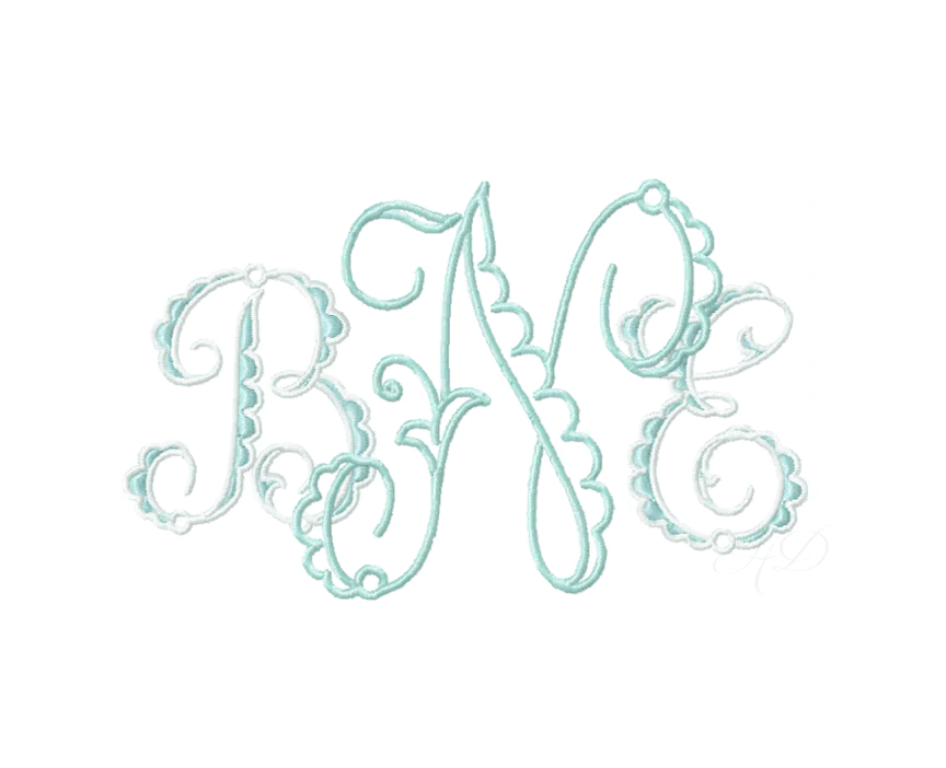 Frilly Monogram (4-10) +$15