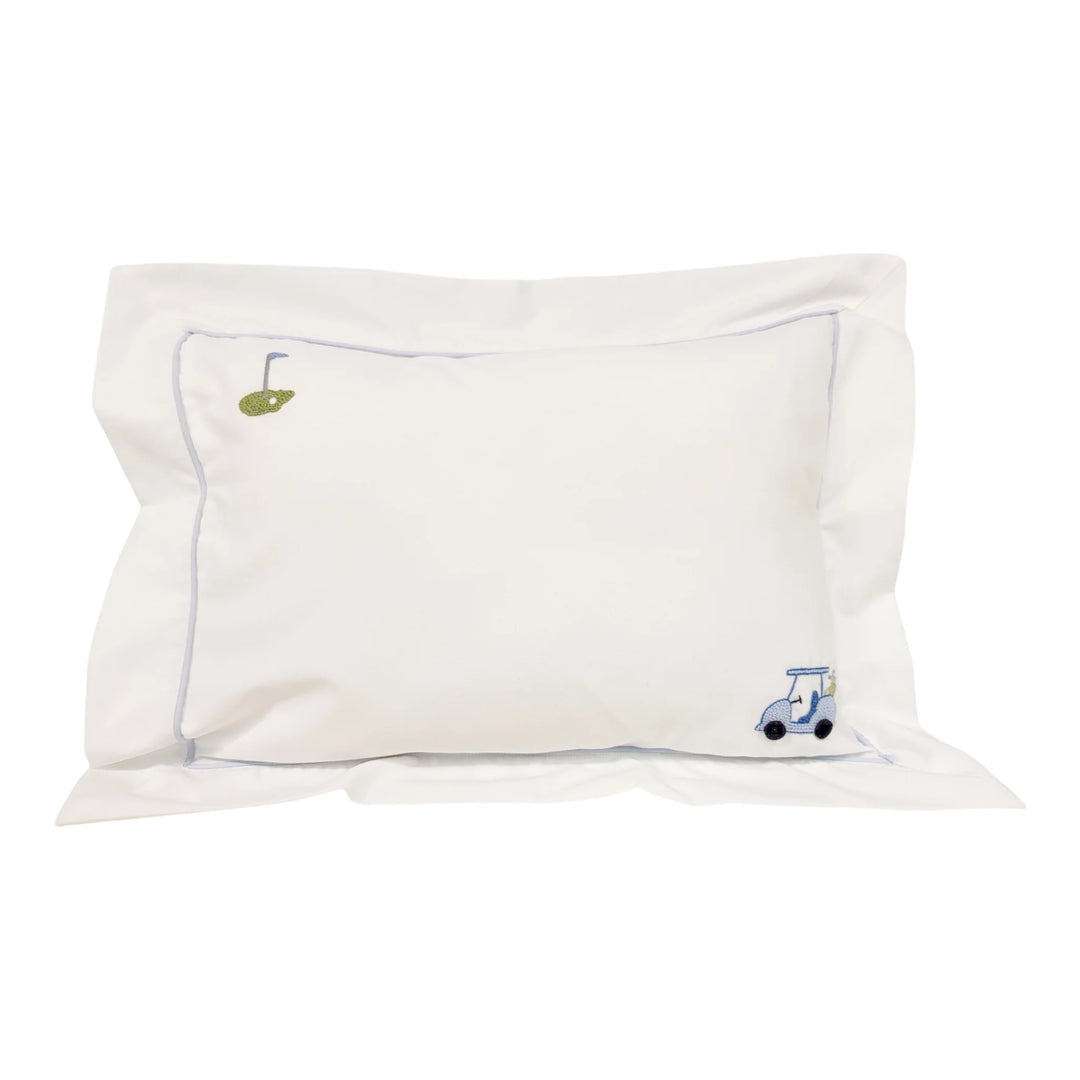 Pillow Case- Blue Golf Cart