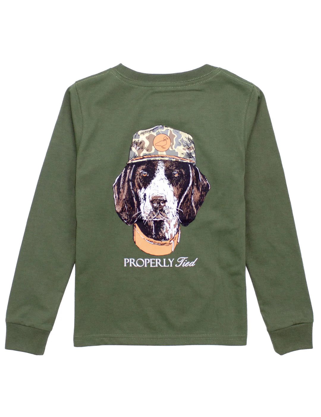 Man's Best Friend LS Tee- Olive