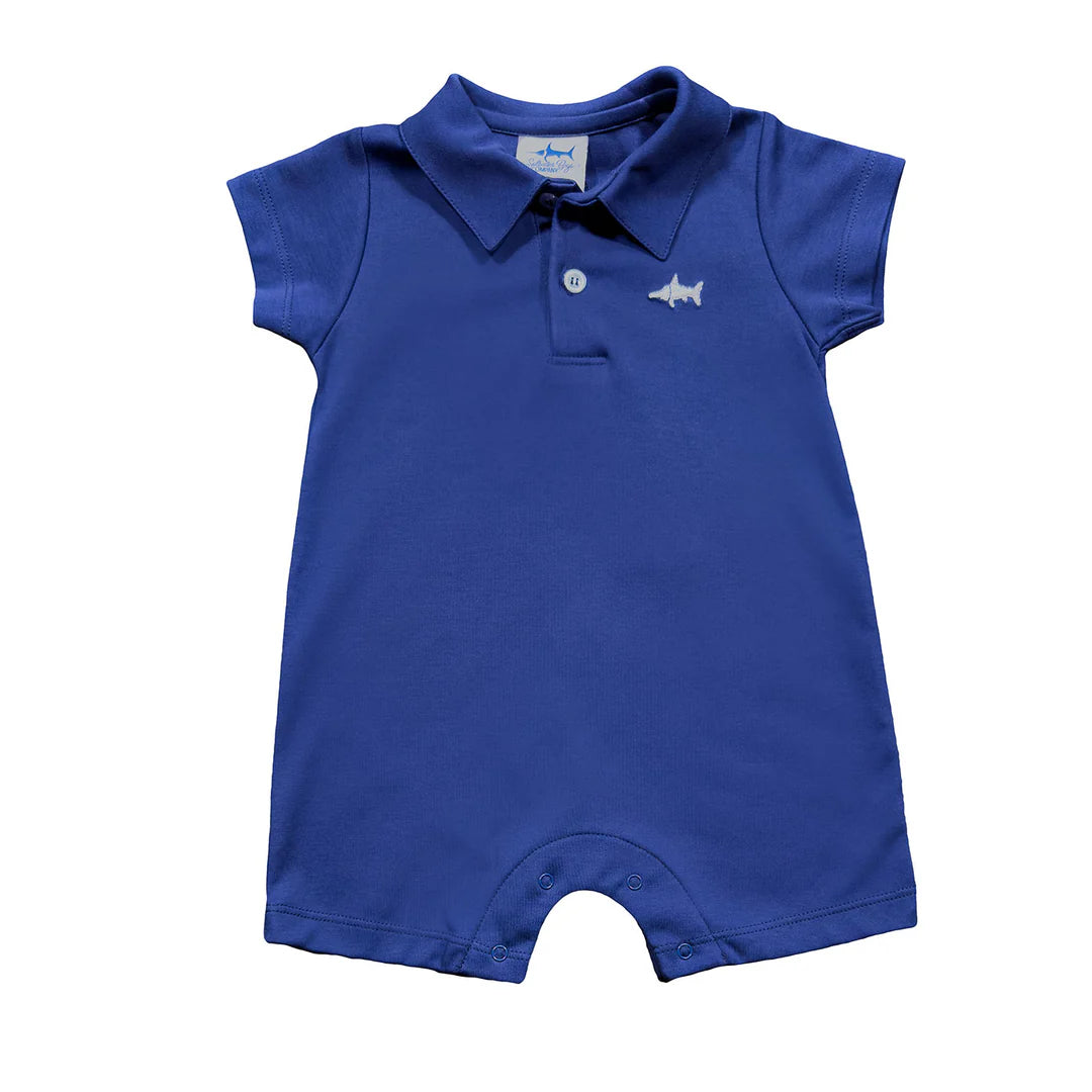 SBC Signature Pima Polo Romper- Navy