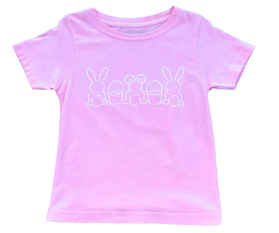 Bunnies & Baskets Trio SS T-Shirt-Light Pink