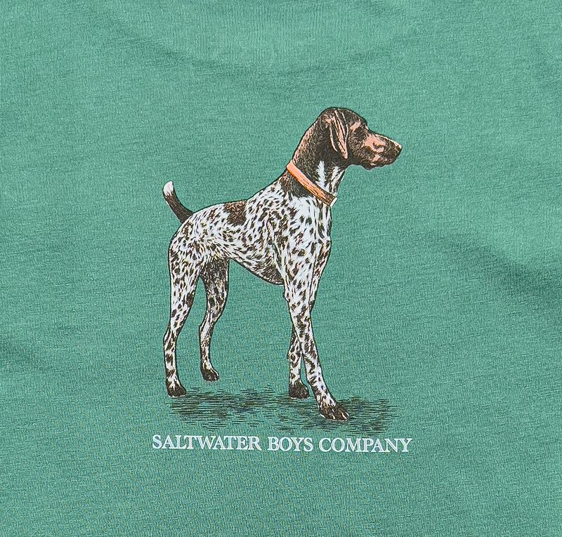 LS Pointer Graphic Tee- Hunter Green