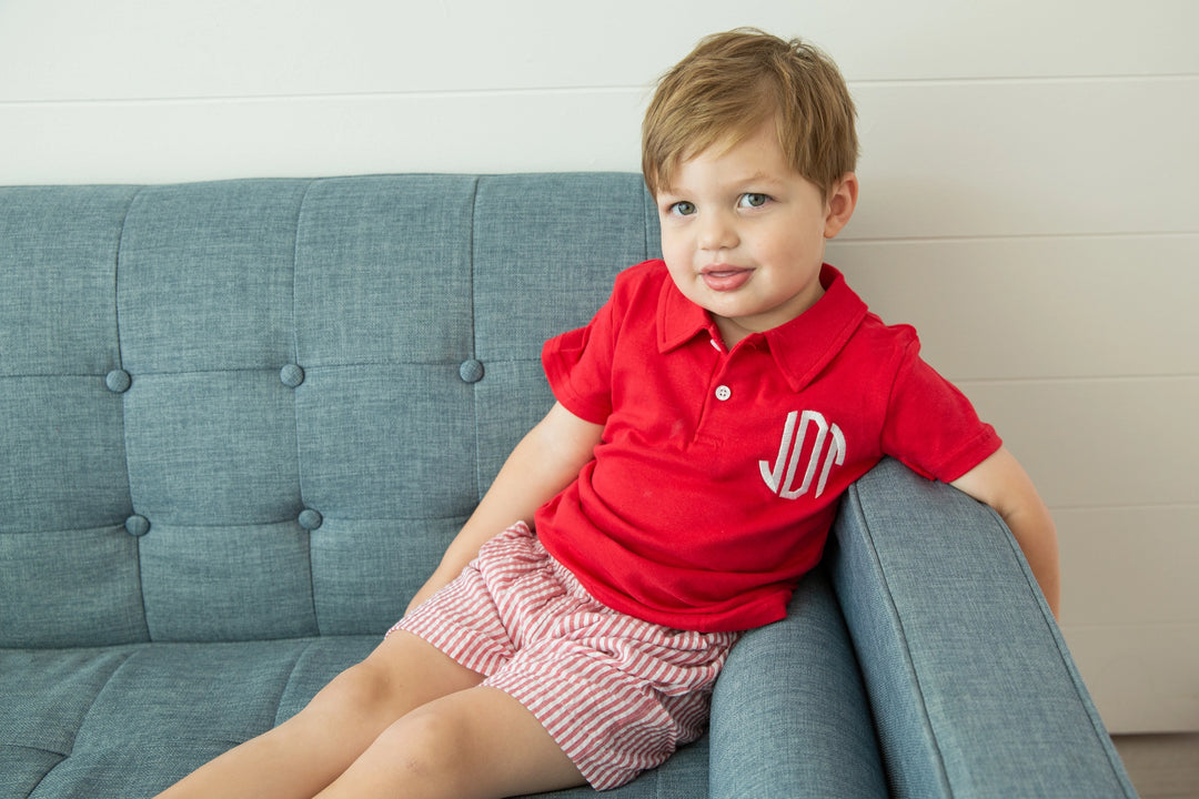 Short Sleeve Polo- Red