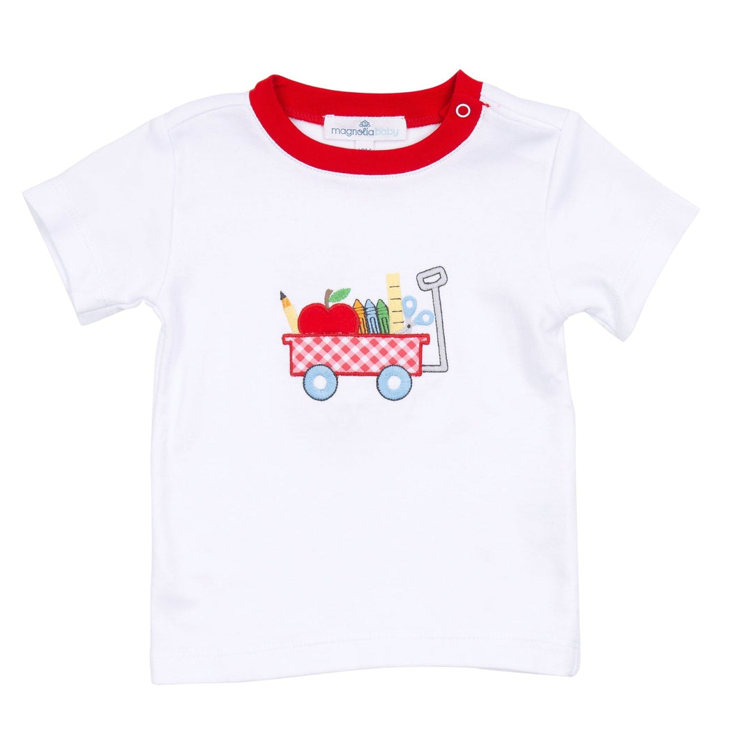 School Wagon Applique S/S T-Shirt