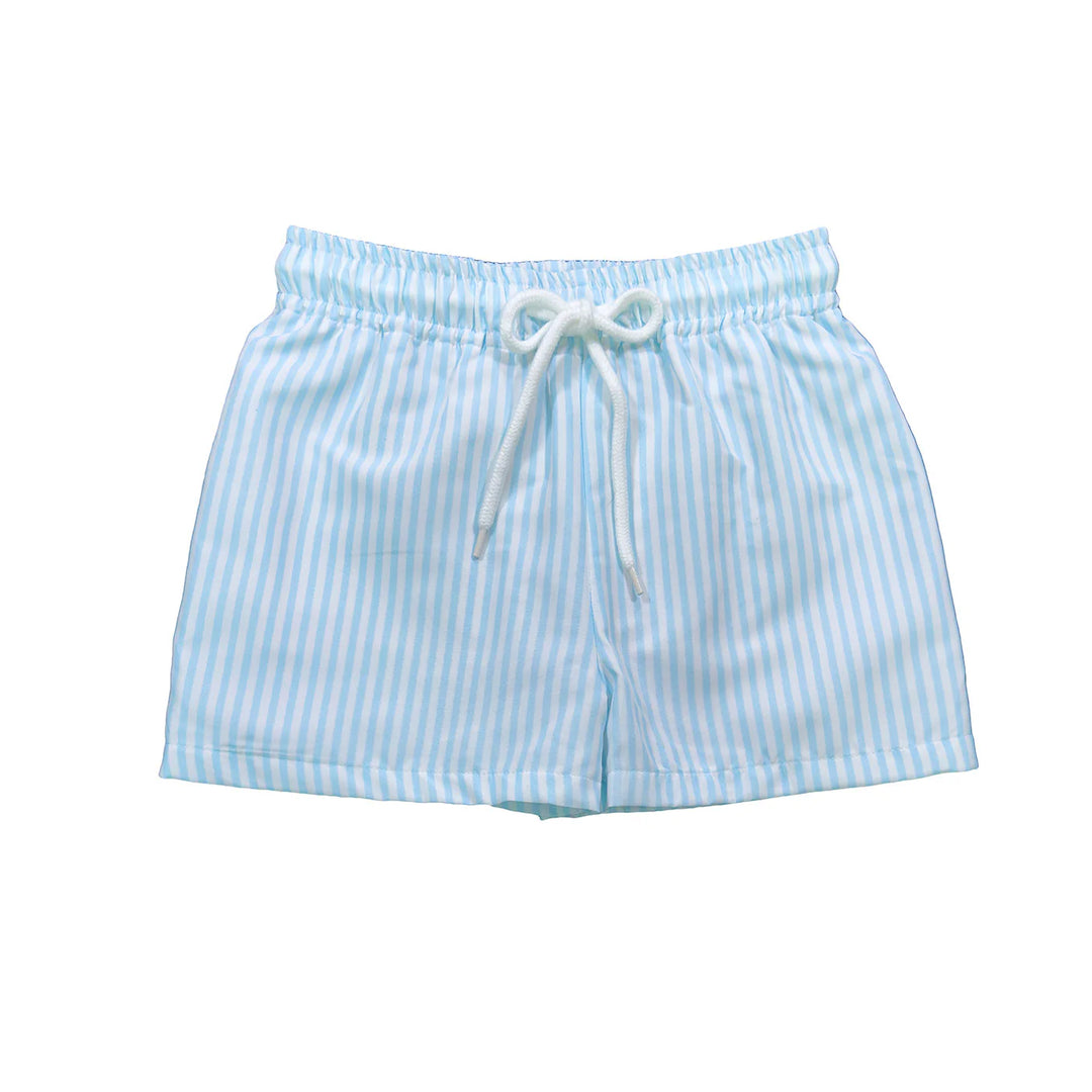 Saint Simons Swim Trunk- Light Blue Stripe