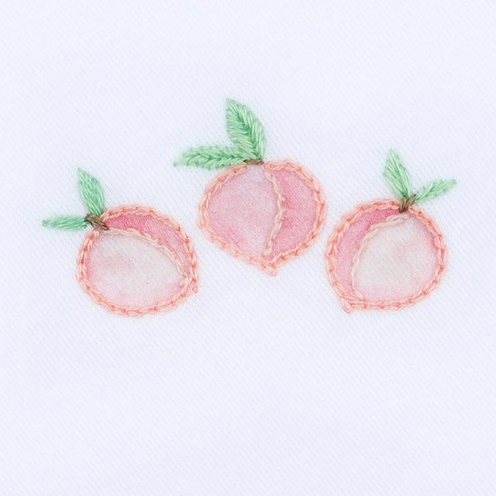 Summer Peaches Embroidered Bubble