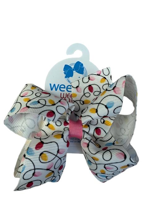 Christmas Light Grosgrain Bow