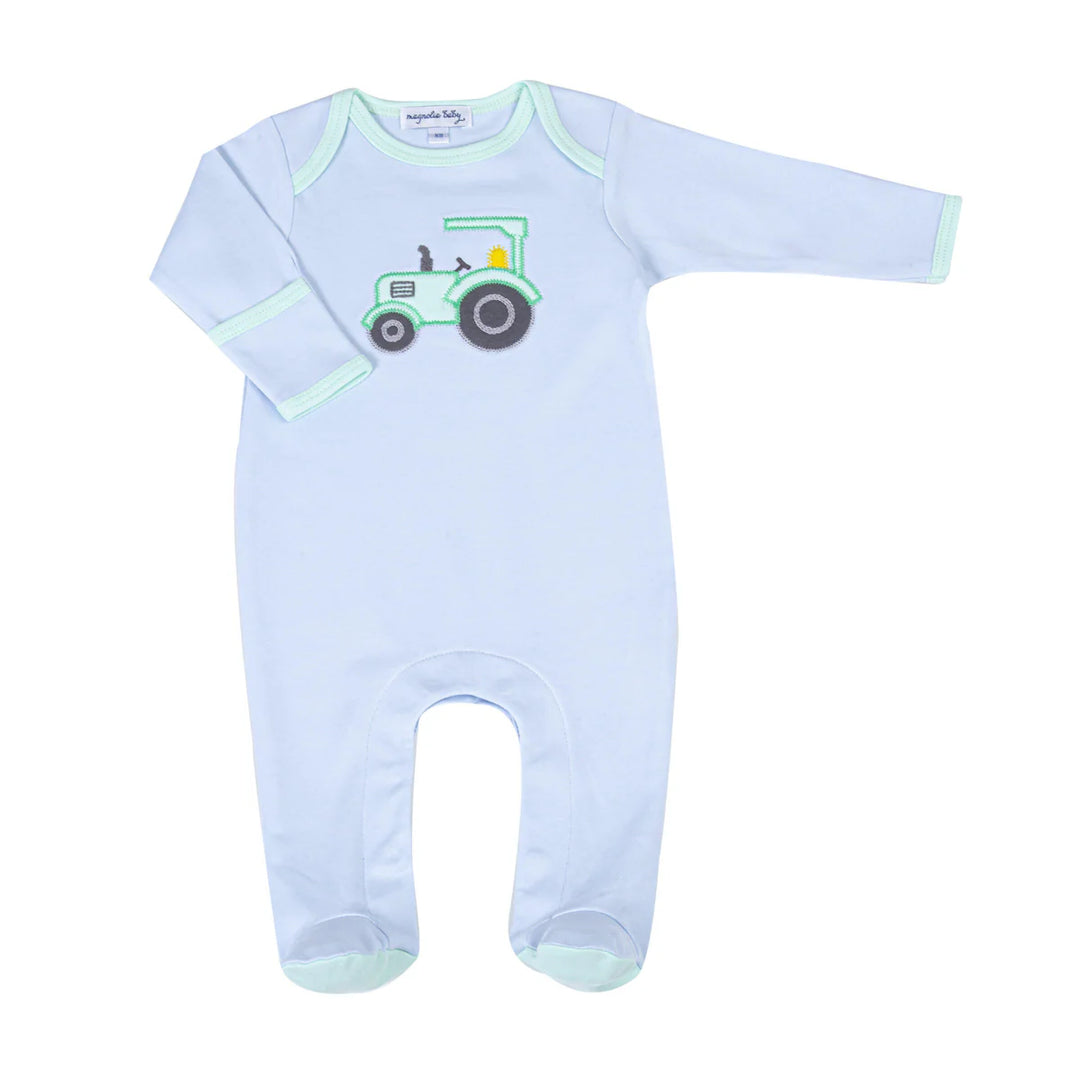 Tractor Time Appliqué Lap Footie