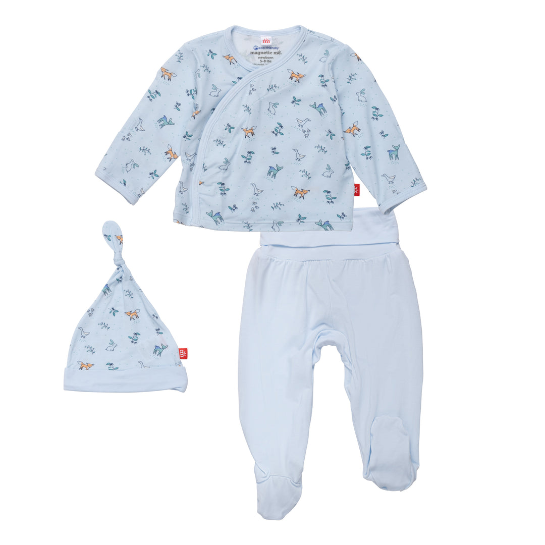 Woodsy Tale Boys 3-Piece Kimono Set with Hat