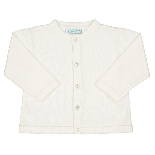 Classic Knit Cardigan- White