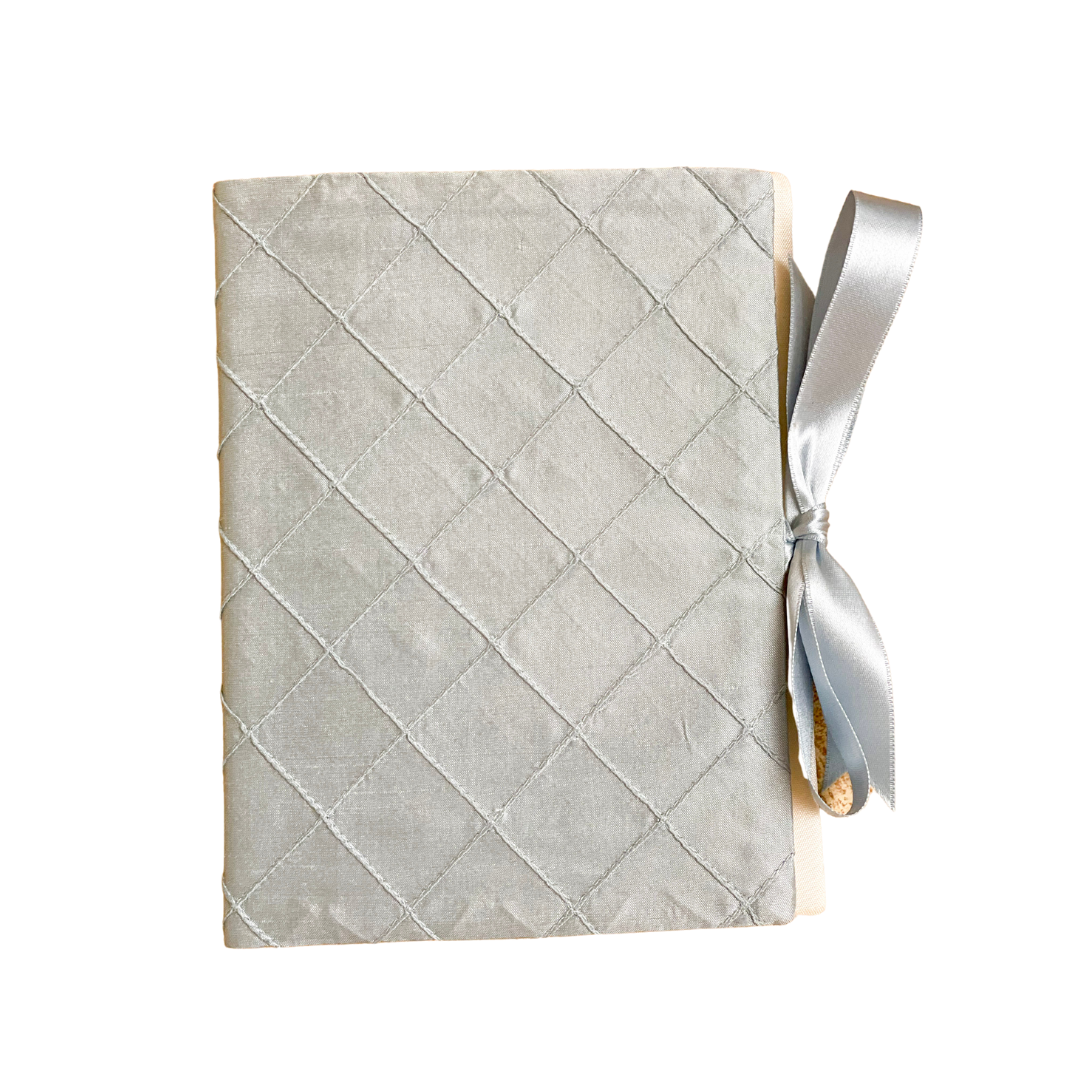 Blue Silk Tuck Photo Album Book