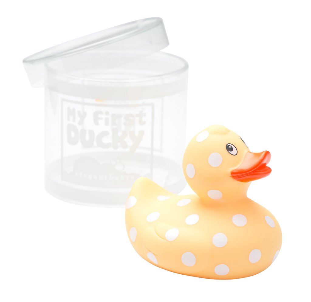Yellow Polka Dot Rubber Duckie
