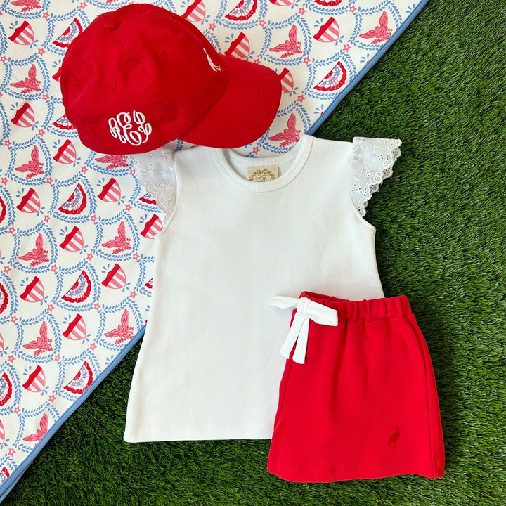 Shipley Shorts - Richmond Red with Bow & Stork